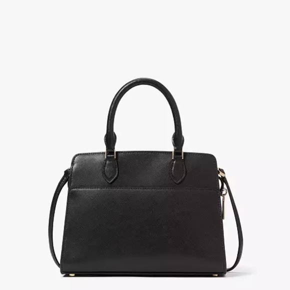 KATE SPADE Madison Saffiano Leather Small Satchel BLACK COLOR - Picture 13 of 14